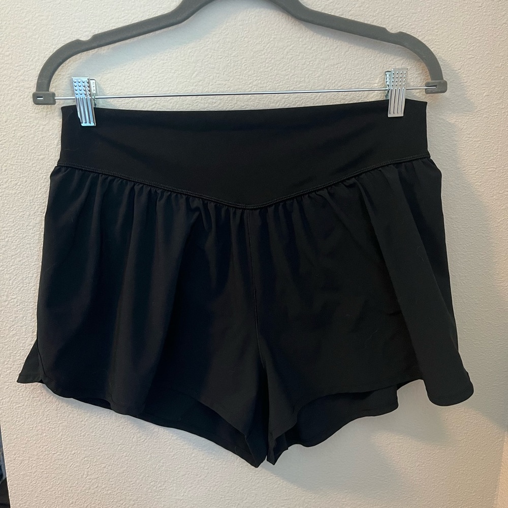 Aerie gym shorts with compression shorts underneath